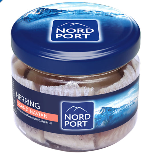 Salted Herring Fillet Scandinavian, Nord Port, 10.23oz