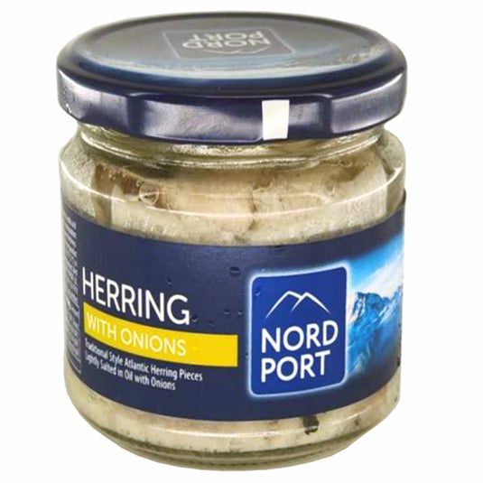 Traditional Salted Herring Pieces-Fillet, Nord Port, 10.23oz