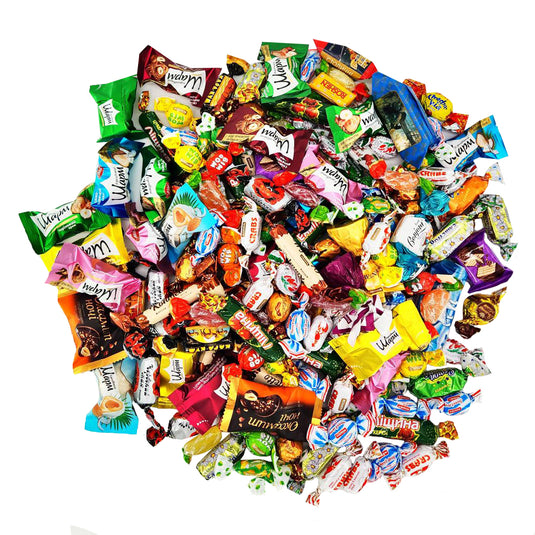 Mix of Chocolate & Caramel Candies "Ukraine" , 450 g/1 lb