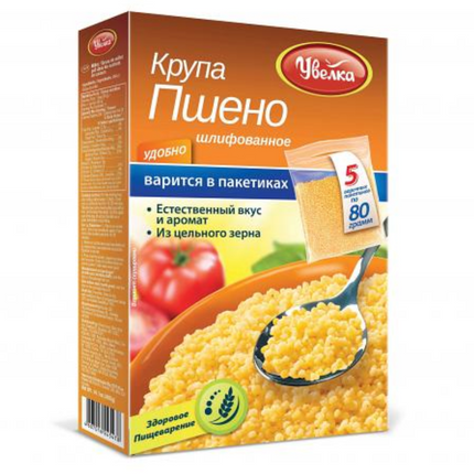 Uvelka Millet Groats 5x80 Boil-in-Bags, 14.10 oz/ 400 g