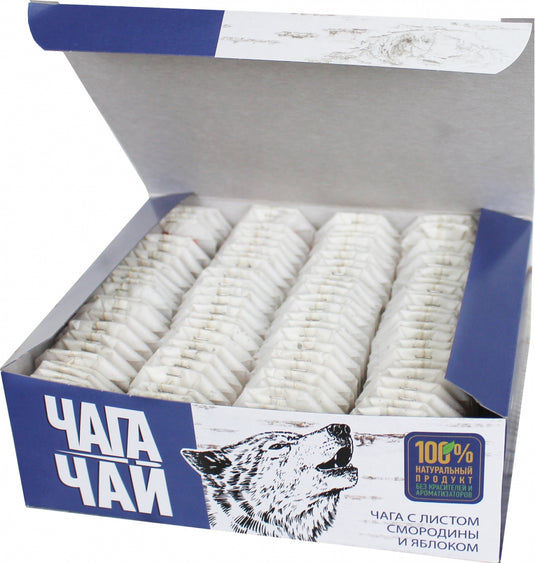 Chaga-tea Currant Leaf & Apple, 100 tea bags *1.5g, 150 g/ 0.33 lb