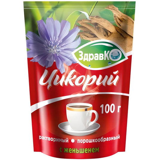Цикорий быстрого приготовления с женьшенем, 100 г
