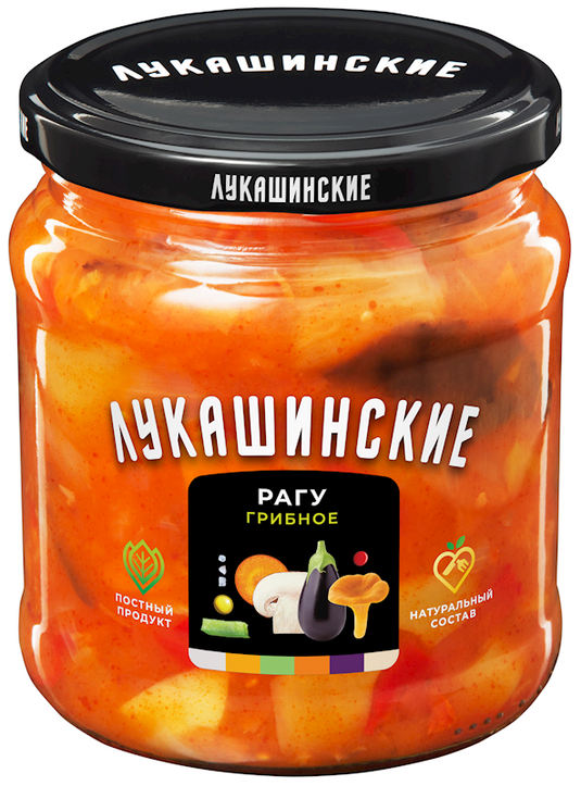 Mushroom ragout "Lukashinskie" with vegetables 450g