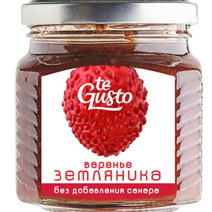 Russian Jam te Gusto Wild strawberries 300 g (Sugar free)