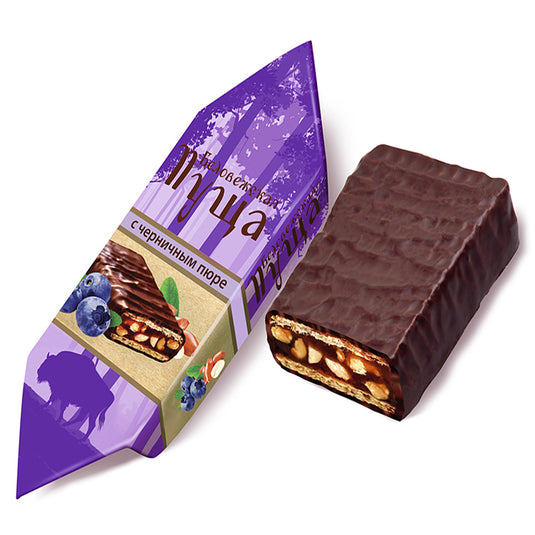 Chocolate Candy with Blueberry Puree "Belovezhskaya Pushcha" SUPER SIZE, Kommunarka, 450g/ 1lb