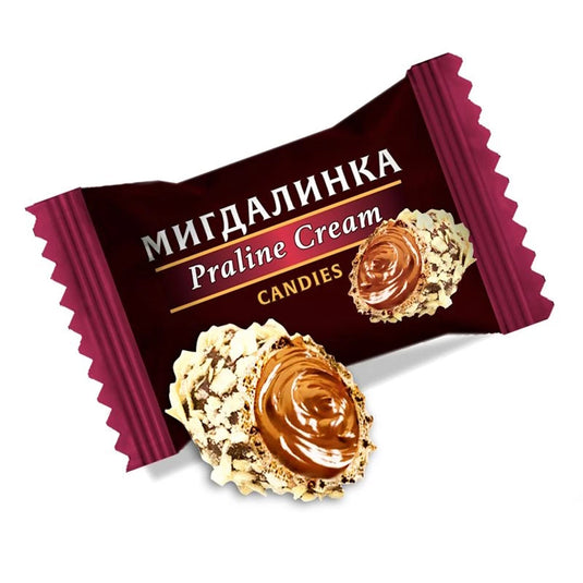 Chocolate Candies with Praline Filling "Migdalinka", Shokoladno, 226g/ 7.97 oz