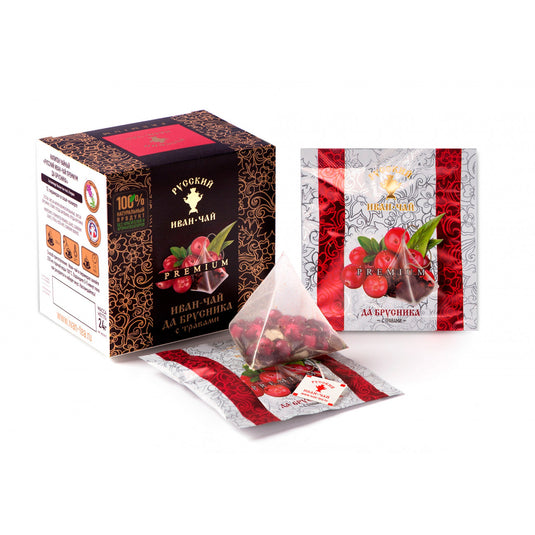 Premium Ivan-Tea Lingonberry & Herbs, 12 pyramids *2g