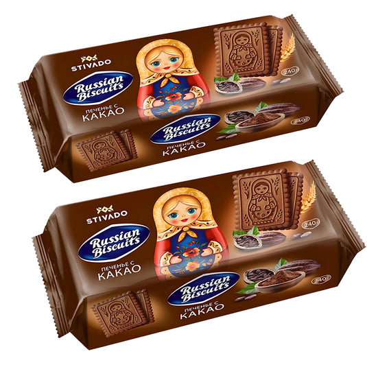 Печенье со вкусом какао УПАКОВКА 2, 240 г х 2
