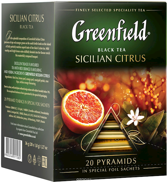 Greenfield Black Tea &quot;Sicilian Citrus&quot; 20 pak