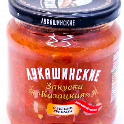 Zakuska Kazatskaya &quot;Lukashinskiye&quot; with Porcini Mushrooms 450g