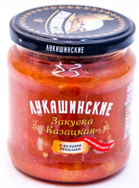 Zakuska Kazatskaya &quot;Lukashinskiye&quot; with Porcini Mushrooms 450g