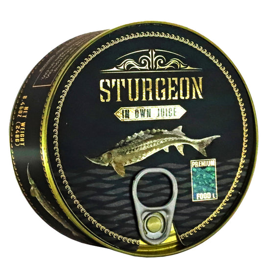 Sturgeon in Own Juice, Premium Food, 240g/ 8.47oz