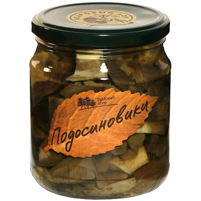 Marinated Chopped Aspen Mushrooms (ORANGE CAP BOLETUS), Taiga Harvest, 500 g / 1.1lb