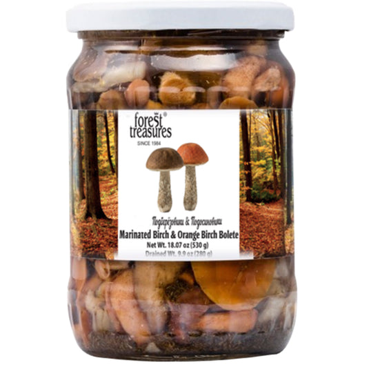 Marinated Birch Boletes and Aspen Boletes, Forest Treasures, 530g / 18.7oz