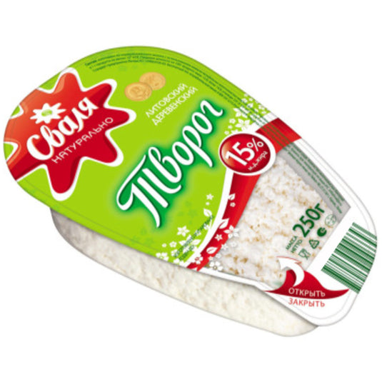 Cottage Farmer's Cheese 15% Fat, Svalya, 250g/ 8.82 oz 