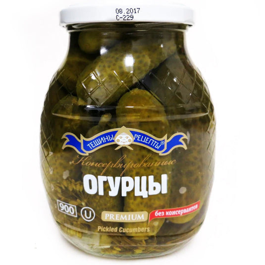 Pickled Cucumbers Premium, Teshcha's Recipes, 900 g