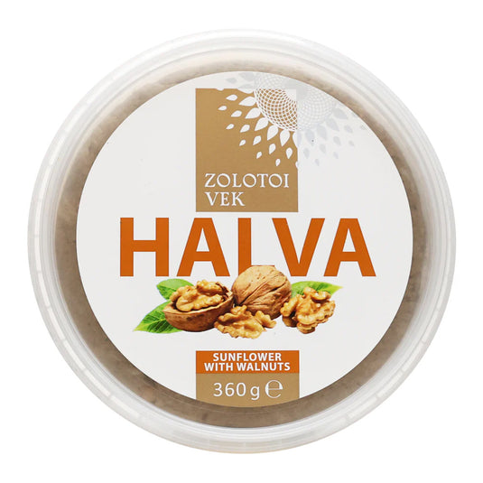Sunflower Halva with Walnuts, Zolotoy Vek, 360 g / 12.7 oz