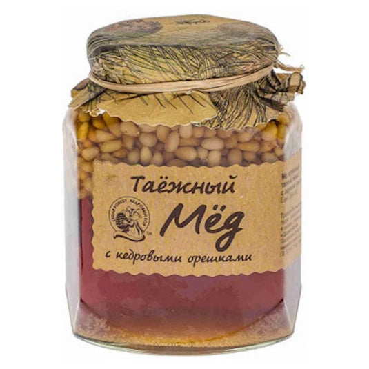 Natural Honey with Cedar Nuts, 500g