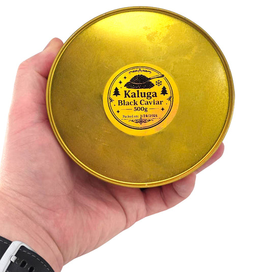 Premium Kaluga Fish Black Caviar – "River Beluga" Sturgeon Roe 500g