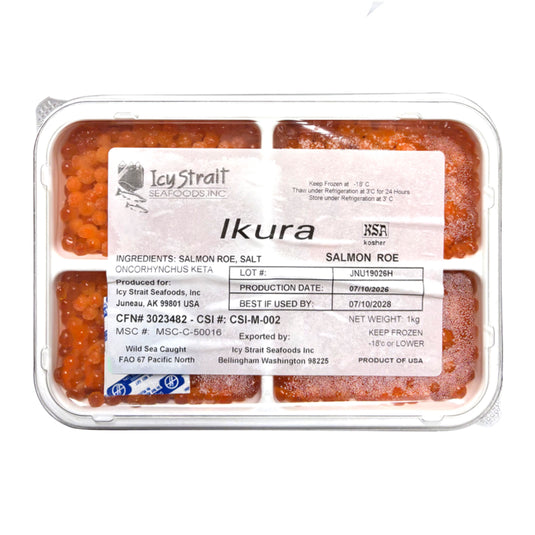 Salted Salmon Roe Ikura, Icy Strait, 1kg / 35.27oz
