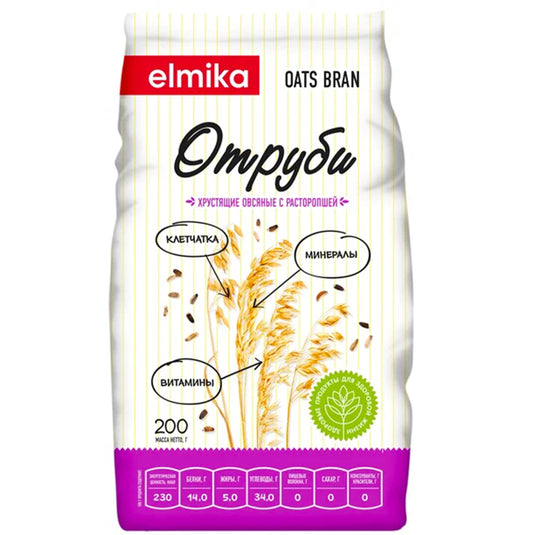 Crispy Oat Bran with Milk Thistle, Elmika, 200g