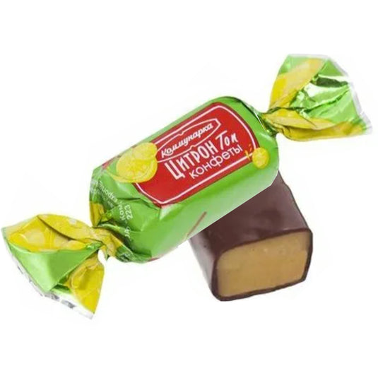 Chocolate Candies with Lemon Fondant Filling "Citron Top", Kommunarka, 226g / 7.97oz