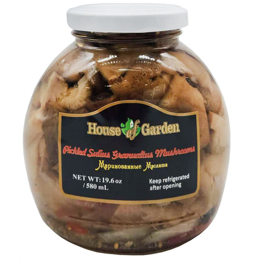 Pickled Mushrooms Maslyata | Suillus Granulatus, House of Garden, 580ml/ 19.6oz