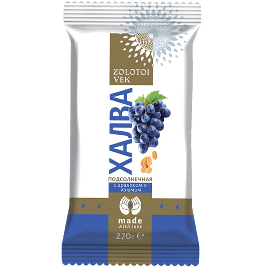 Sunflower Halva with Peanuts & Raisins, 270g