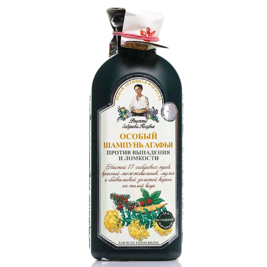 Shampoo Hair Loss/Brittle Hair Preventing for All Hair Types, Grandmother Agafya's Recipes, 11.34 oz/ 350 Ml