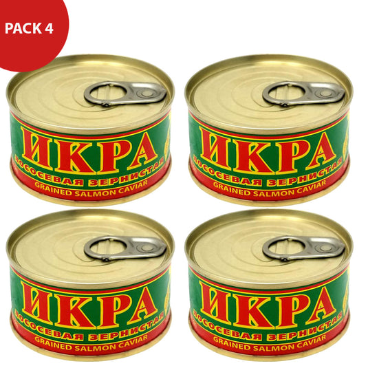Pack 4 Red Salmon Caviar Easy Open, 140g x 4