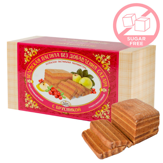 Pastila Lingonberry Sugar Free, Belevskaya, 0.4 lb/ 180 g