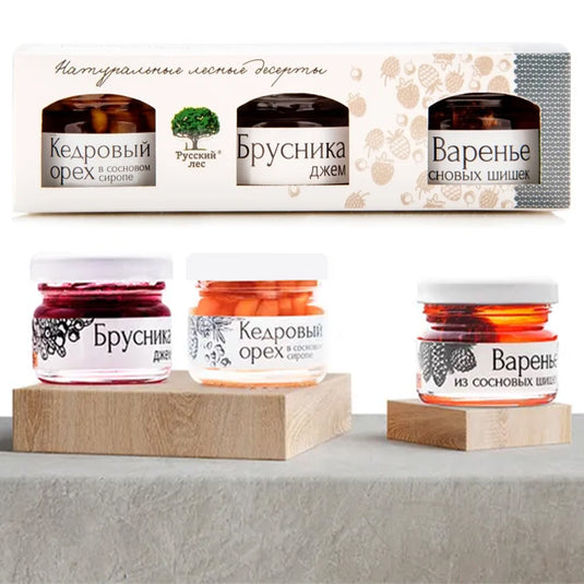 Gift Set of Jams "Silver", Russian Forest, 3 x 25g