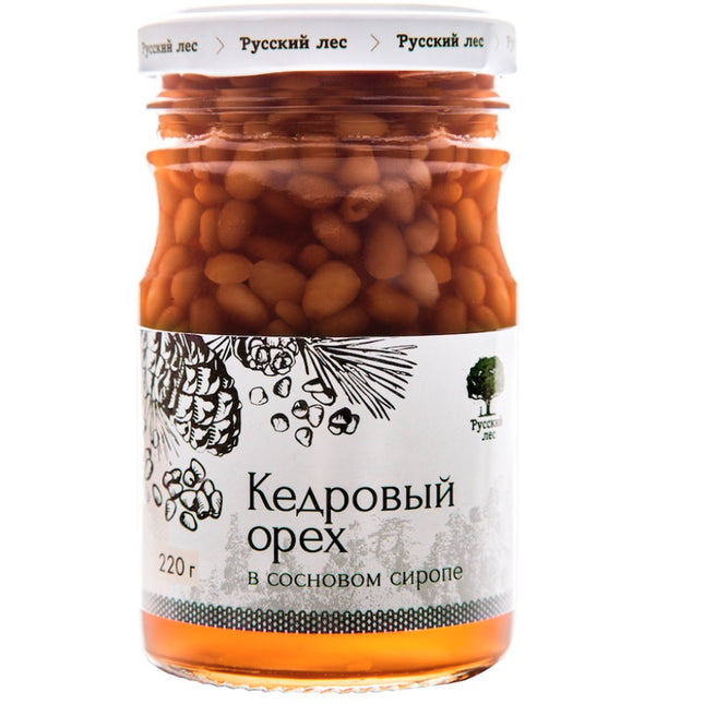 Healthy Dessert "Pine Nuts in Pine Syrup", Russian Forest, 220g/ 7.76oz