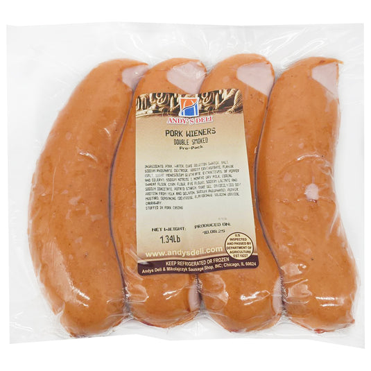  Pork Wieners Double Smoked, Andy’s Deli, 607g/ 21.41 oz