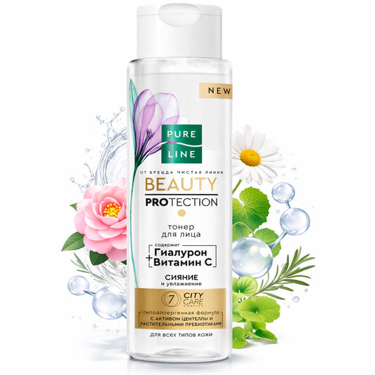 Balancing Facial Toner with Vitamin C & Hyaluronic Acid, Pure Line – 6.42 oz (190ml)