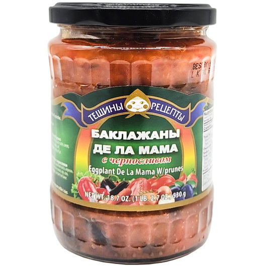 Vegetable Appetizer "Eggplant De La Mama" with Prunes, Tescha's Recipes, 530g/ 18.7oz