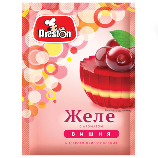 Cherry Jelly Dessert, Preston, 50g/ 1.76oz