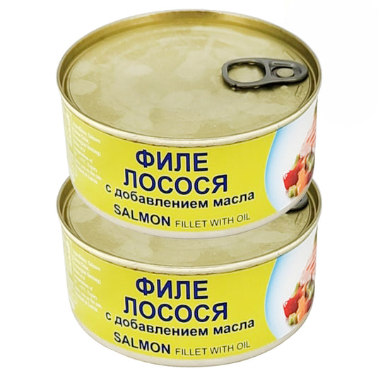Упаковка 2 Филе лосося в масле, 240 г x 2