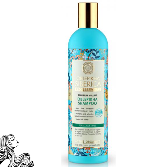 Sea Buckthorn Shampoo Voluminizing for All Hair Types, Natura Siberica, 13.52 oz/ 400 Ml