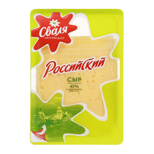 Russian Semi-Hard Sliced Cheese 45%, 150g