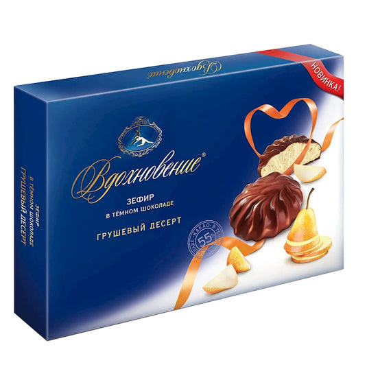 Zephir Pear Dessert Dark Chocolate Glazed, Inspiration, 245 g