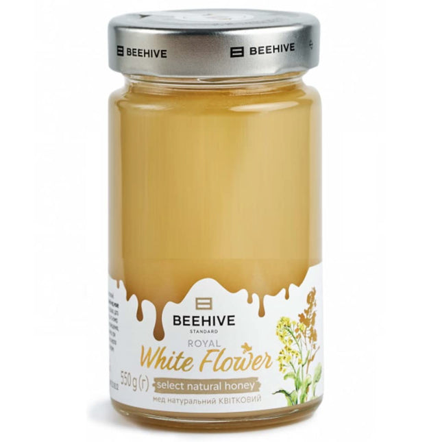 White Floral Honey BEEHIVE, 550g