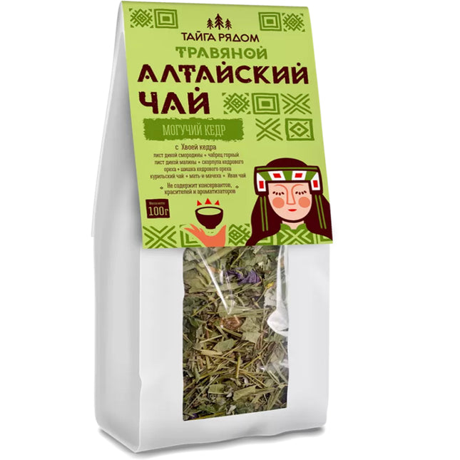 Herbal Altai Tea with Cedar Needles "Mighty Cedar", Taiga is Nearby, 100g / 3.53oz