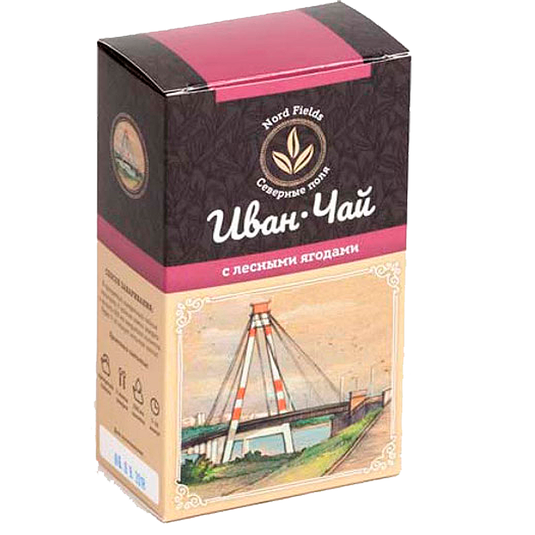 Ivan-Tea Fireweeds Fermented Leaf Tea with Wild Berries, Northern Fields, Ivan Chaikin, 50 g