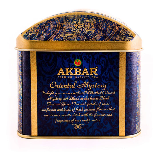 Ceylon Loose Large-Leaf Black & Green Tea Blend with Flowers "Orient Mystery", Akbar, 250g/ 8.82oz
