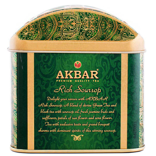 Ceylon Loose Large-Leaf Black & Green Tea Blend "Rich Soursop", Akbar, 250g/ 8.82oz 