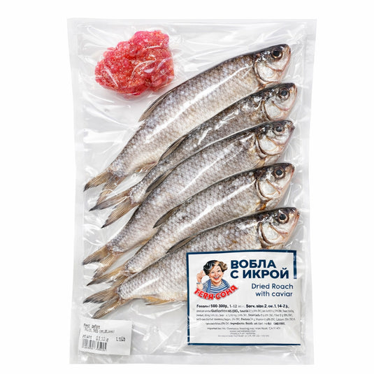 Vobla Dried with Roe, Tetya Sonya, 500g / 17.64 oz