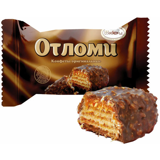 Crispy Waffle Candies with Cocoa Cream, Airy Rice & Peanuts "Otlomi", Akkond, 226g/ 7.97oz