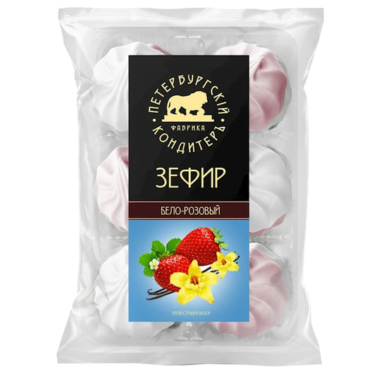 Зефир Петербургский КондитерЪ бело-розовый 310 гр